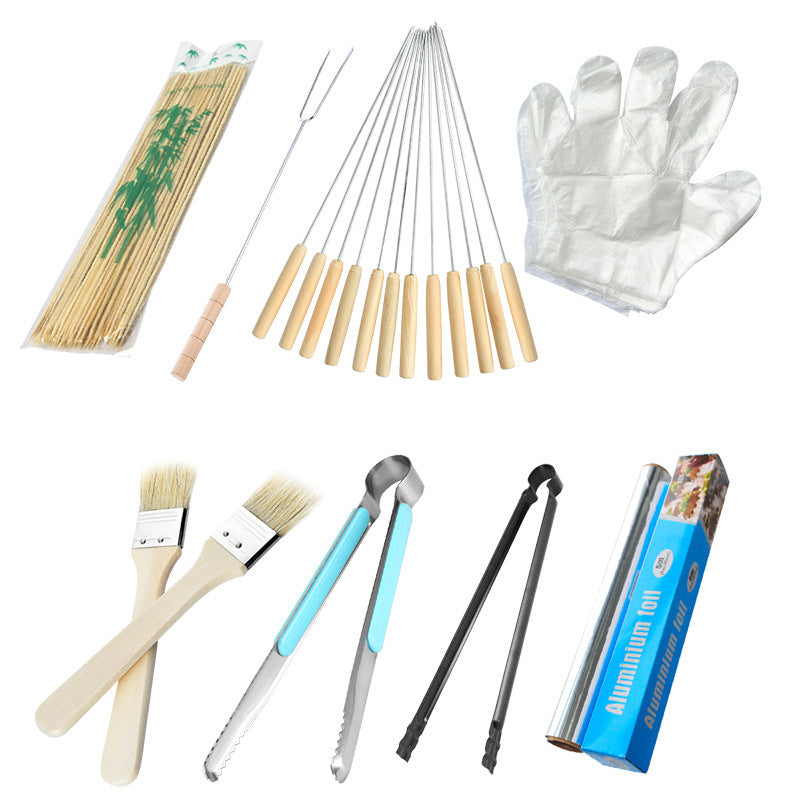 Outdoor Barbecue Tool Accessories Combination Utensils Eight-piece Set