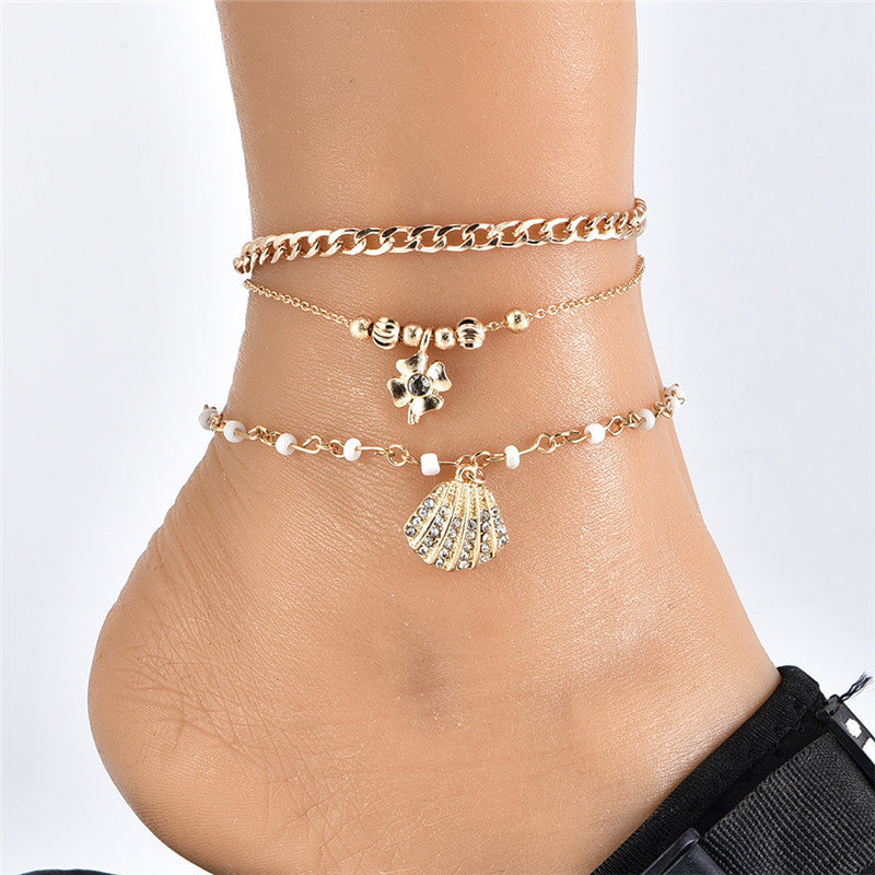 European And American Jewelry Popular Handmade Women's Flower Scallop