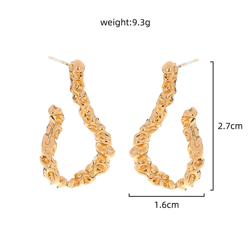 European and American new products hot-selling personality abstract metal U-shaped abstract wind jewelry earrings irregular earrings female trend