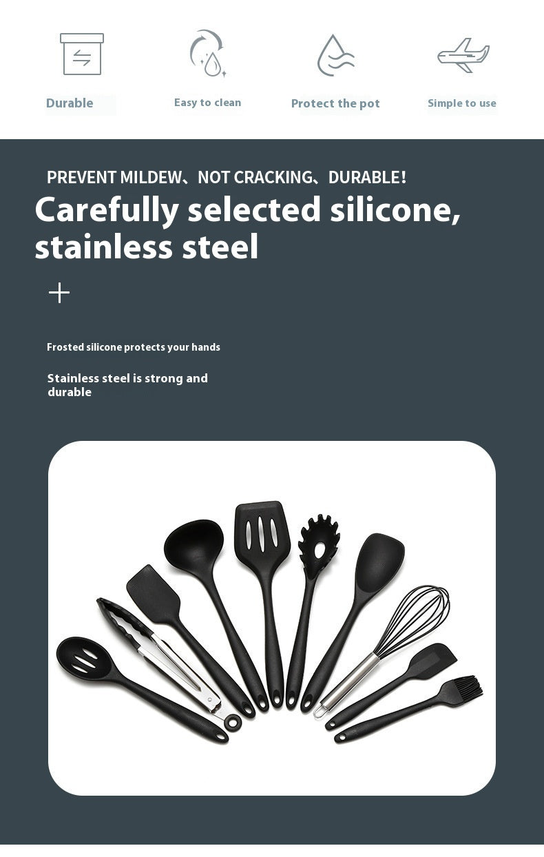 Non Stick Silicone Baking Utensils Black